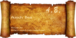 Ausch Bea névjegykártya